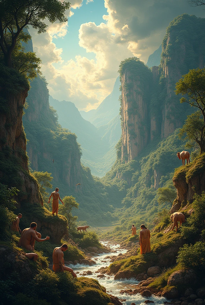 every animal that crawls on the earth. And God created man in his own image, in the image of God he created him; male and female he created them. And God blessed them; and God said to them: Be fruitful and multiply, and fill the earth, e subjugai-a, and rule over the fish of the sea, the birds of the sky, and all the animals that move on the earth. And God said: Behold, I have given you every herb bearing seed, that is upon the face of the whole earth; and every tree in which is the fruit of a tree yielding seed, will be for you to eat. And to every animal on earth, e a todas the birds of the sky, and to everything that moves on the earth, in which there is life, every green herb shall be their food: and it was like this. And God saw all that he had made, and behold, it was good in a great way. and it was evening and morning, the sixth day.