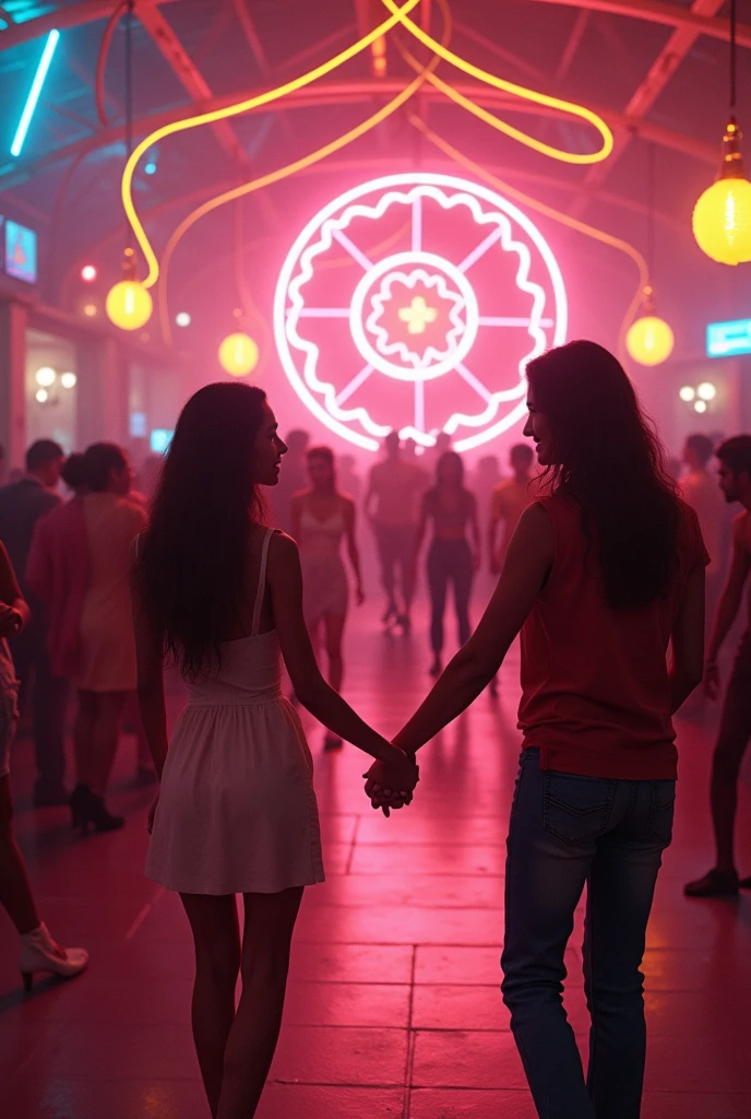 Club, dance hall, invite, hold my hand and pull me 