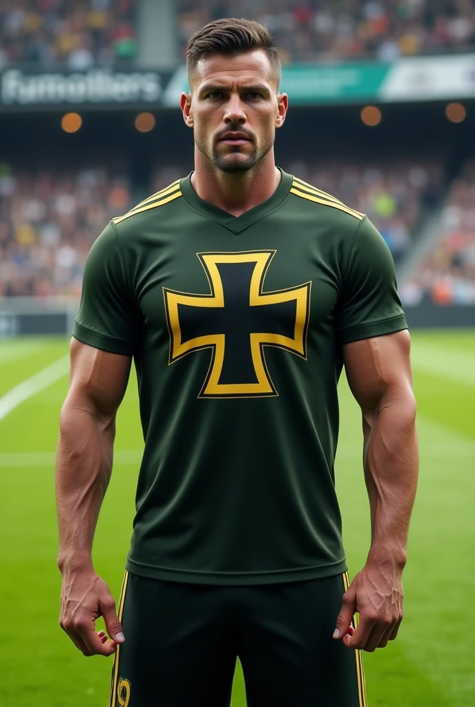 Create a football shirt with the iron cross
