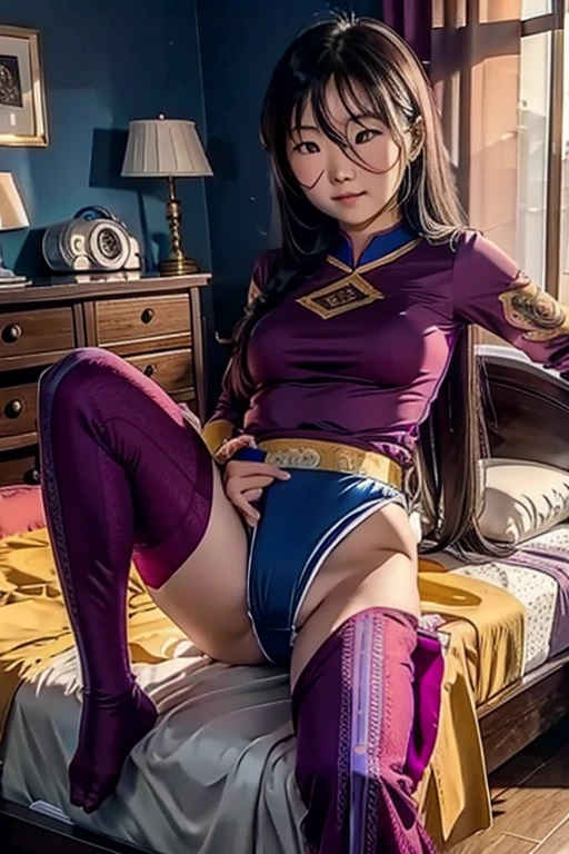 Mongolian Girl, Diaper, bed