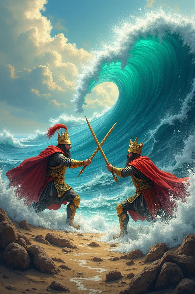 Create a pop-up style image for each point with a description of each point:

**8.**
There, blind kings wage fierce war for one more inch of land;
I have here as my own everything that encompasses the wild sea,
to whom no one imposed laws.