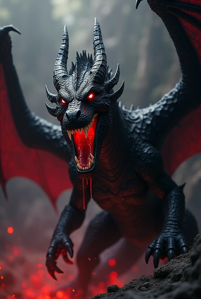 AN IMAGE WITH A BLACK AND RED DRAGON HOLDING THE NAME NAZ4RICK WHATSAPP PROFILE 