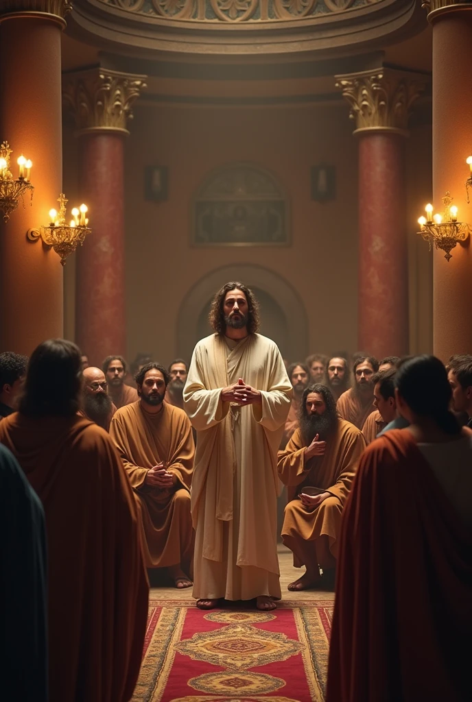 Biblical photography Jesus speaking to the people in the synagogue biblical representation