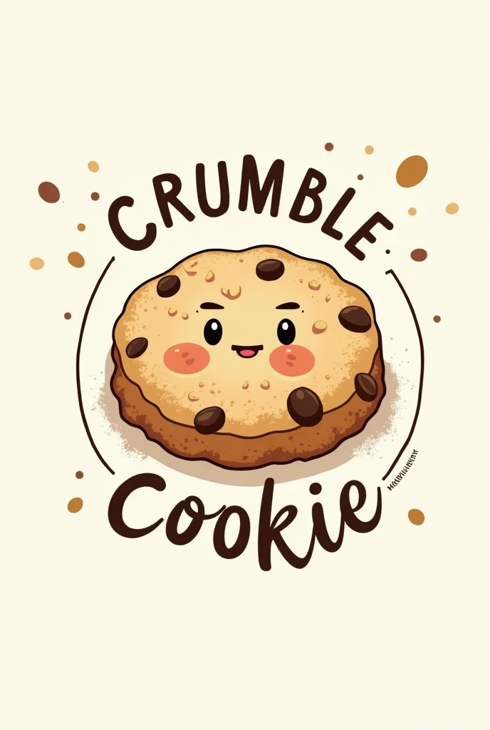 Generate a logo for a cookie shop that sells crumble-style cookies that is aesthetic