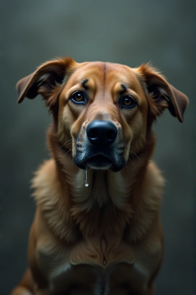 A dog crying