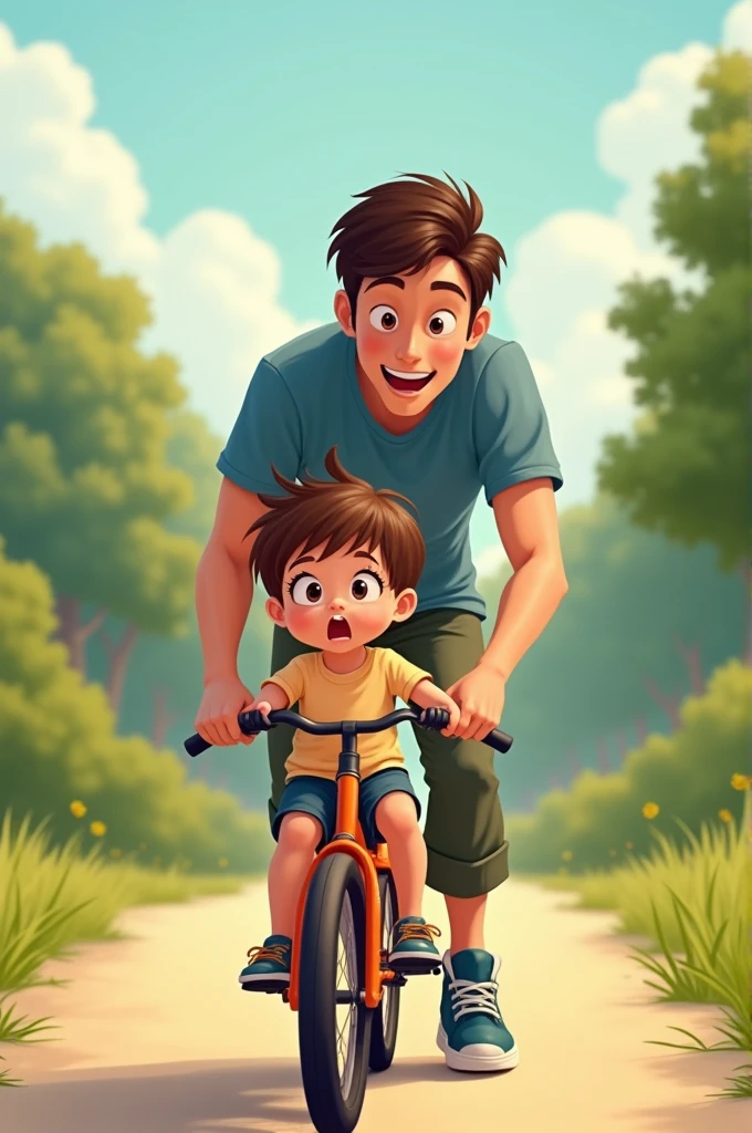 Naaalala ko noong nagsimula akong mag-bike, natatakot akong matumba. Pero lagi akong sinusuportahan ng aking tatay, hinahawakan niya ang aking bisikleta habang natututo akong magmaneho. Sa bawat pagbagsak ko, tinutulungan niya akong bumangon at sinasabi niyang kaya ko ito.