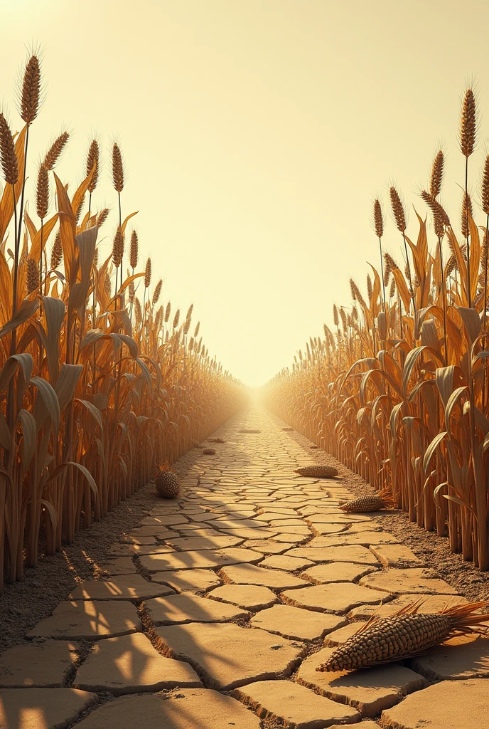 generates an image of dry crops