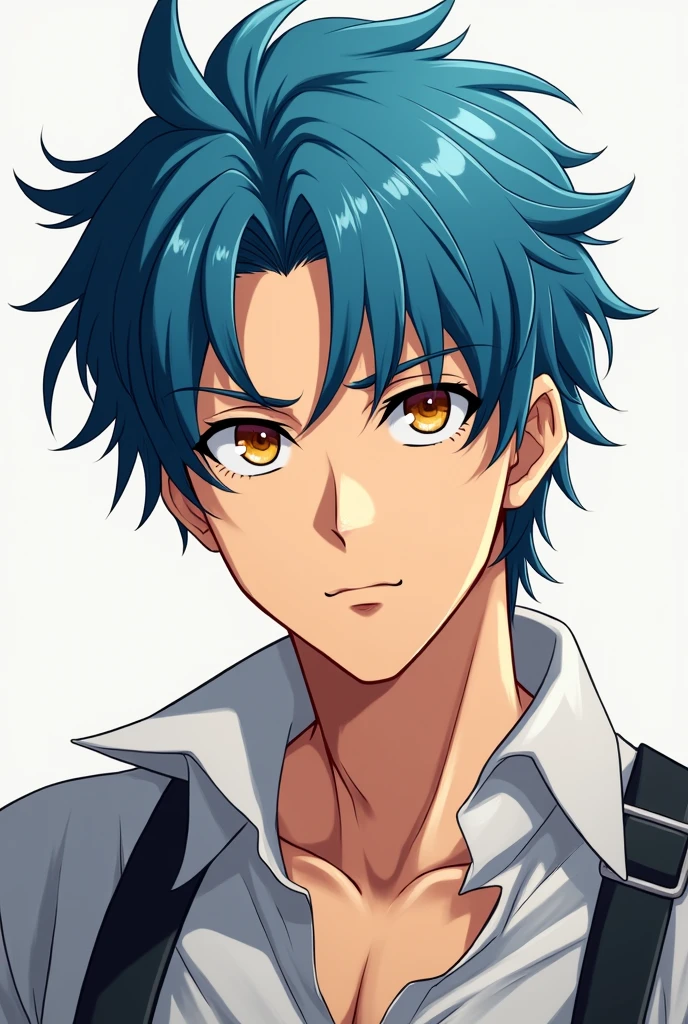 Make me a male character named haya anime style