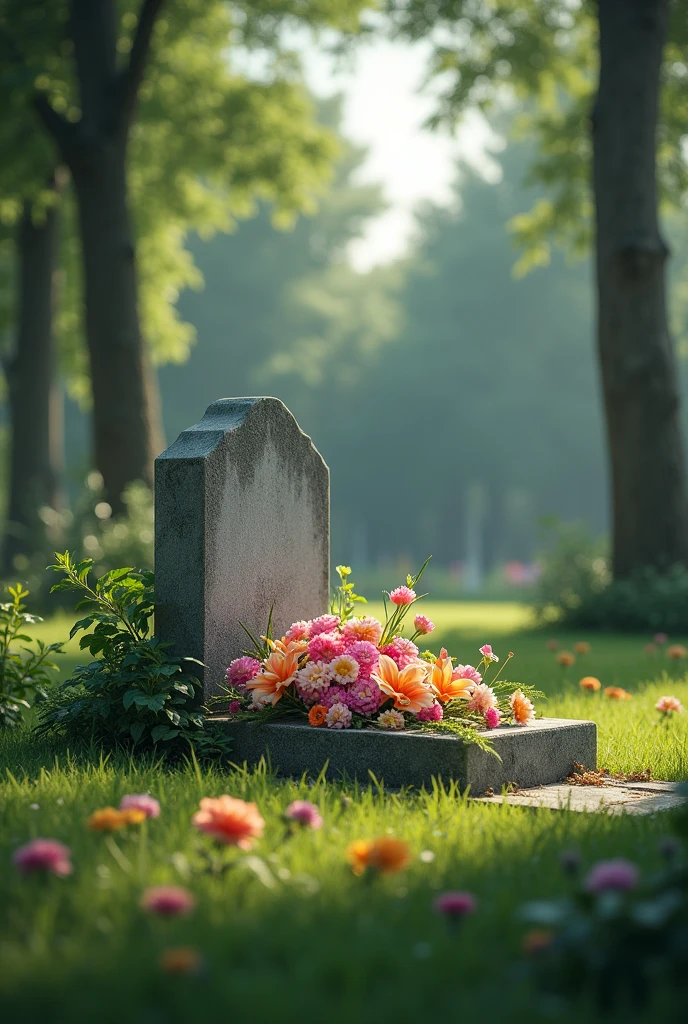 grave with flowers