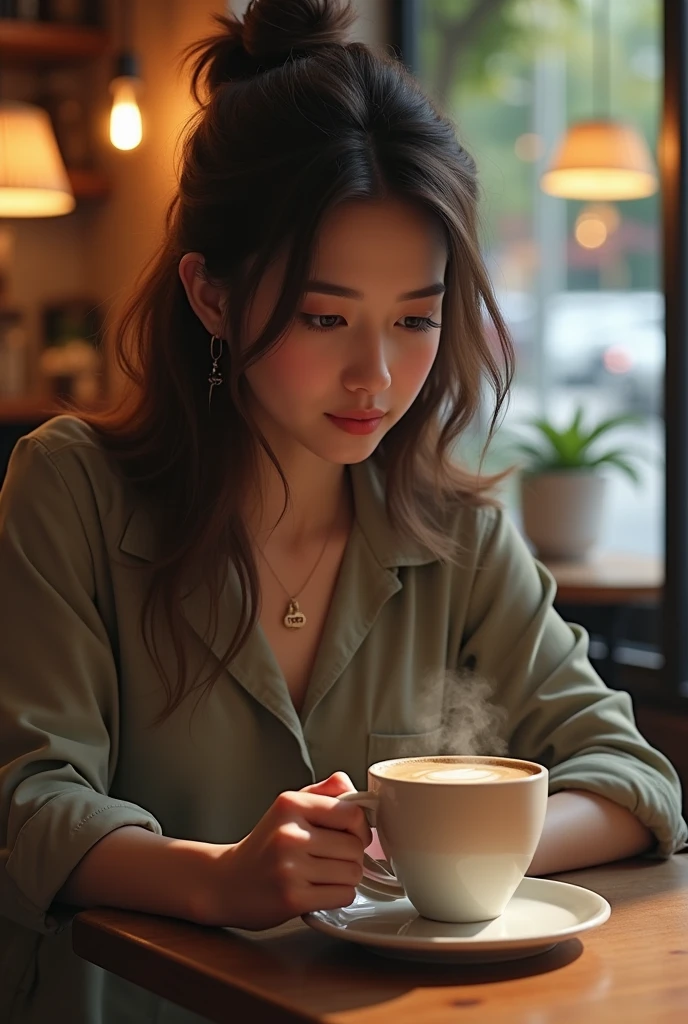 woman in coffee shop
