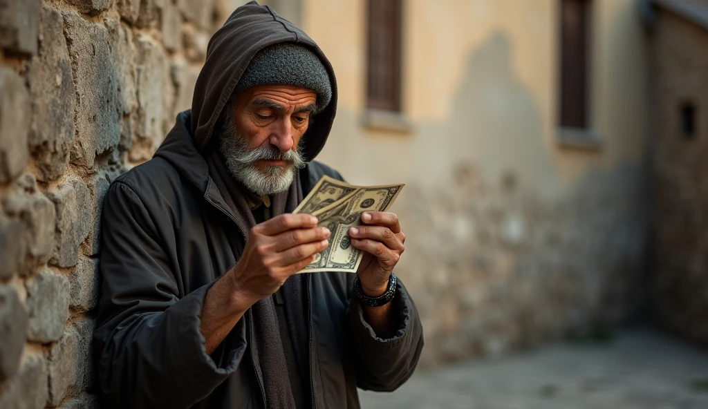 image of a poor man asking for money
