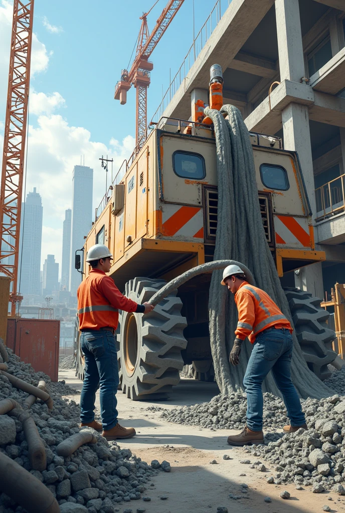 Civil engineering concrete pumping 