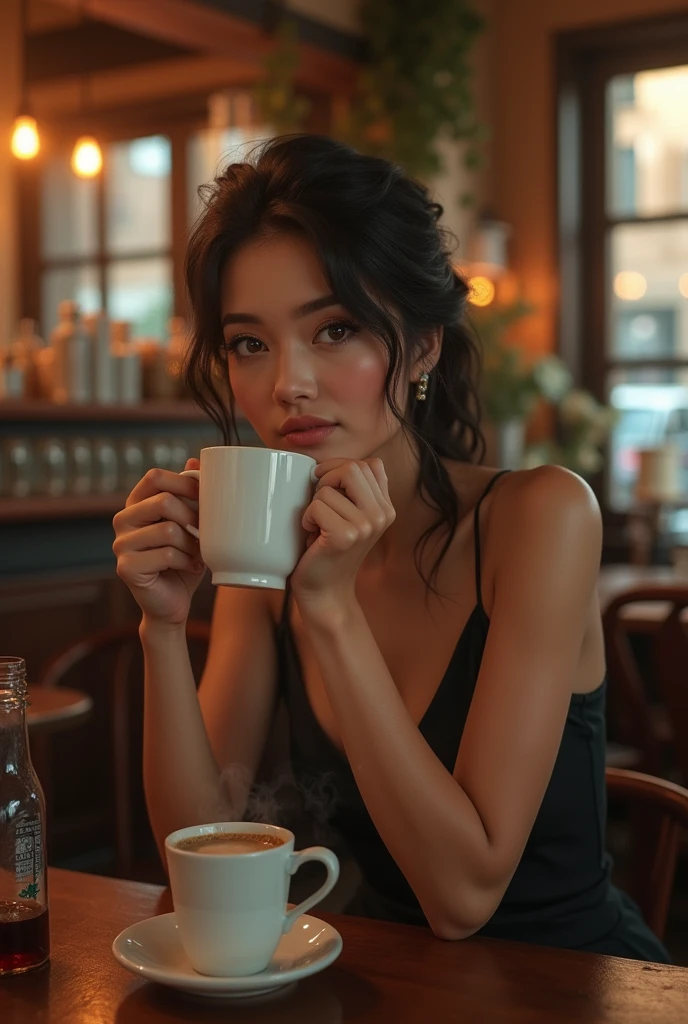 woman in coffee shop