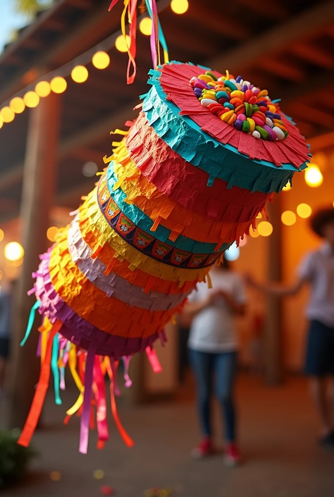 An image of a colorful Mexican burrito piñata