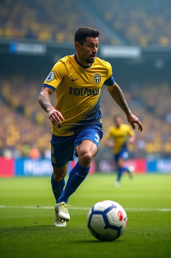 Sao Paulo football club player kicking the ball