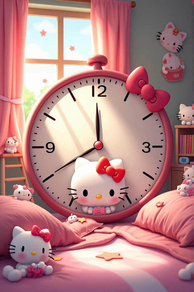 Clock with time 11:11 in hello kktty's room