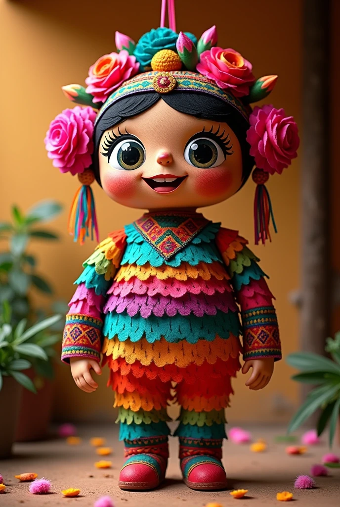 A picture of a Mexican Lele doll piñata
