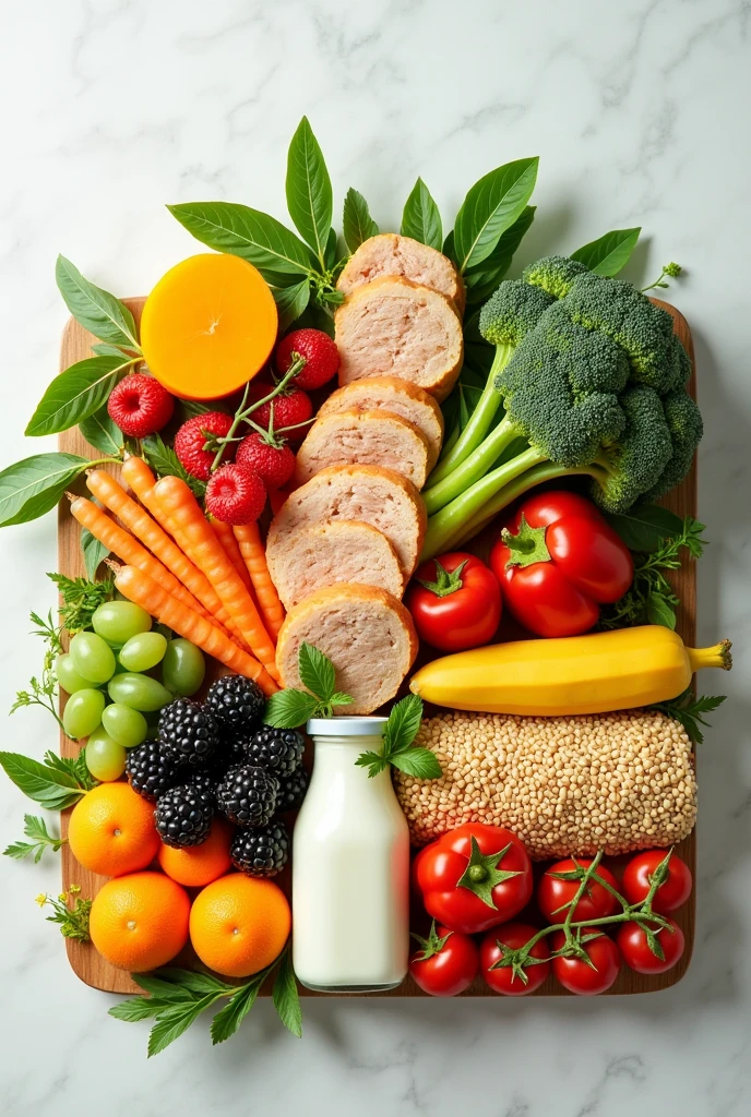 Make a picture about a balanced diet






