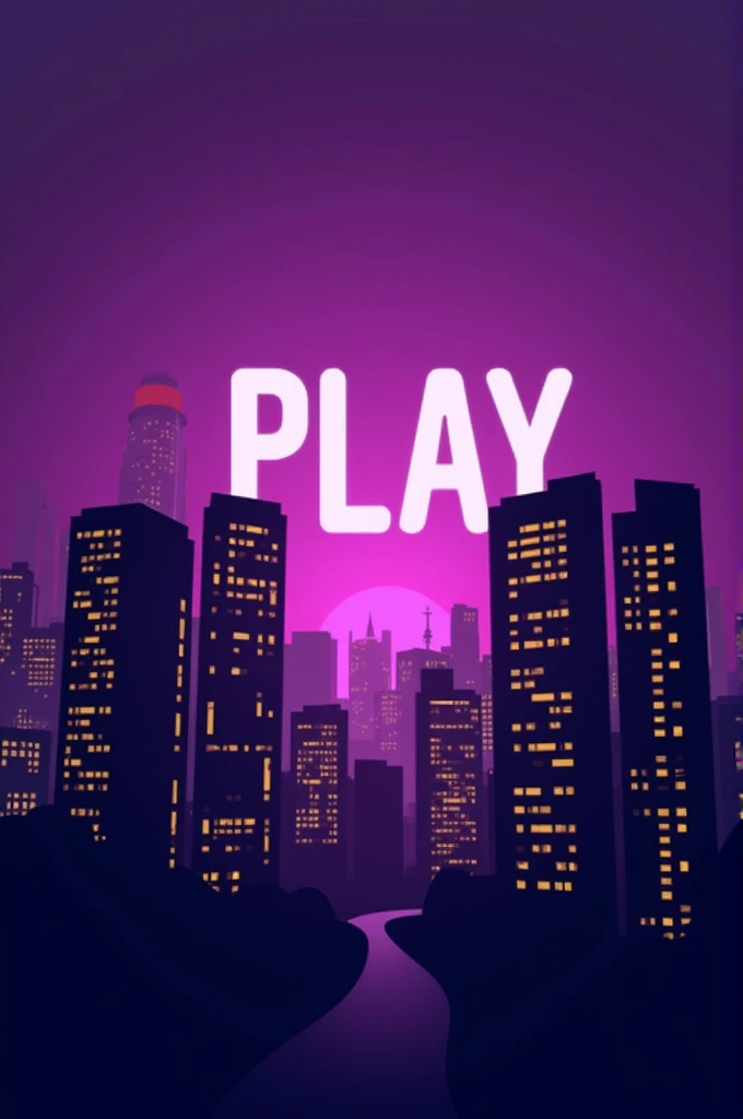Banner for roleplay server, buildings in the purple background, right next to the banner written "Play Brazilian Roleplay"