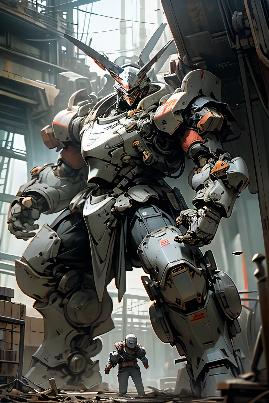 heavy duty, heavy armor, bulky, mecha knight