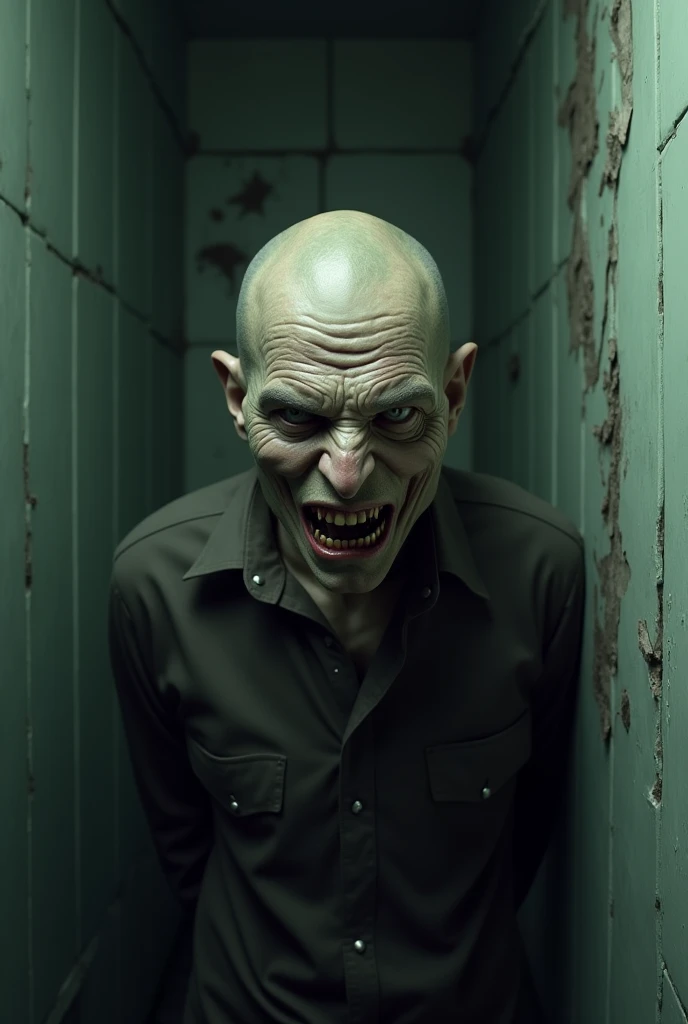 ((best quality)), ((masterpiece)), (detailed) creepy,, ugly man ,((dark)), scary face, sanatorium