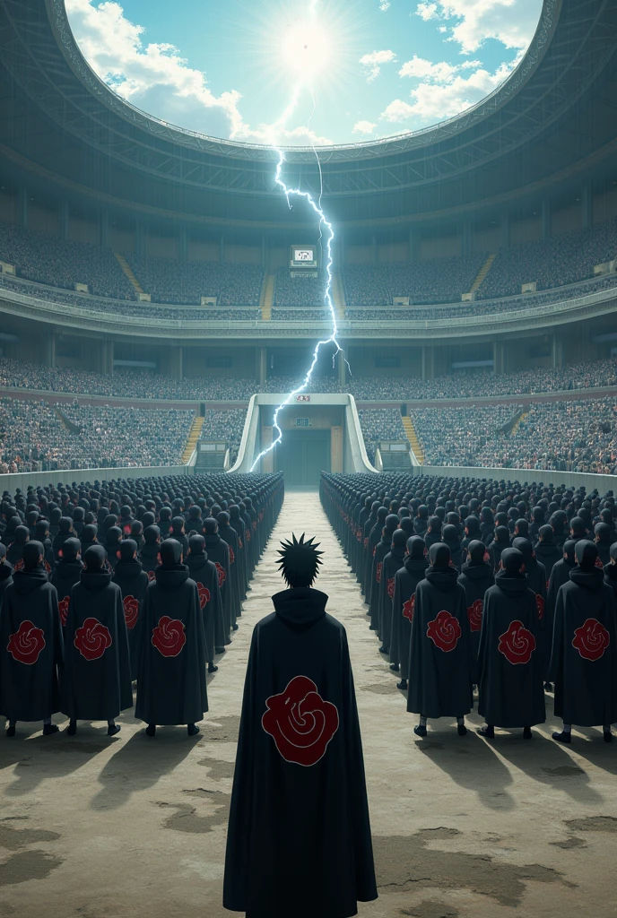 The final showdown between Akatsuki and Kakashi Hatake at the Arena