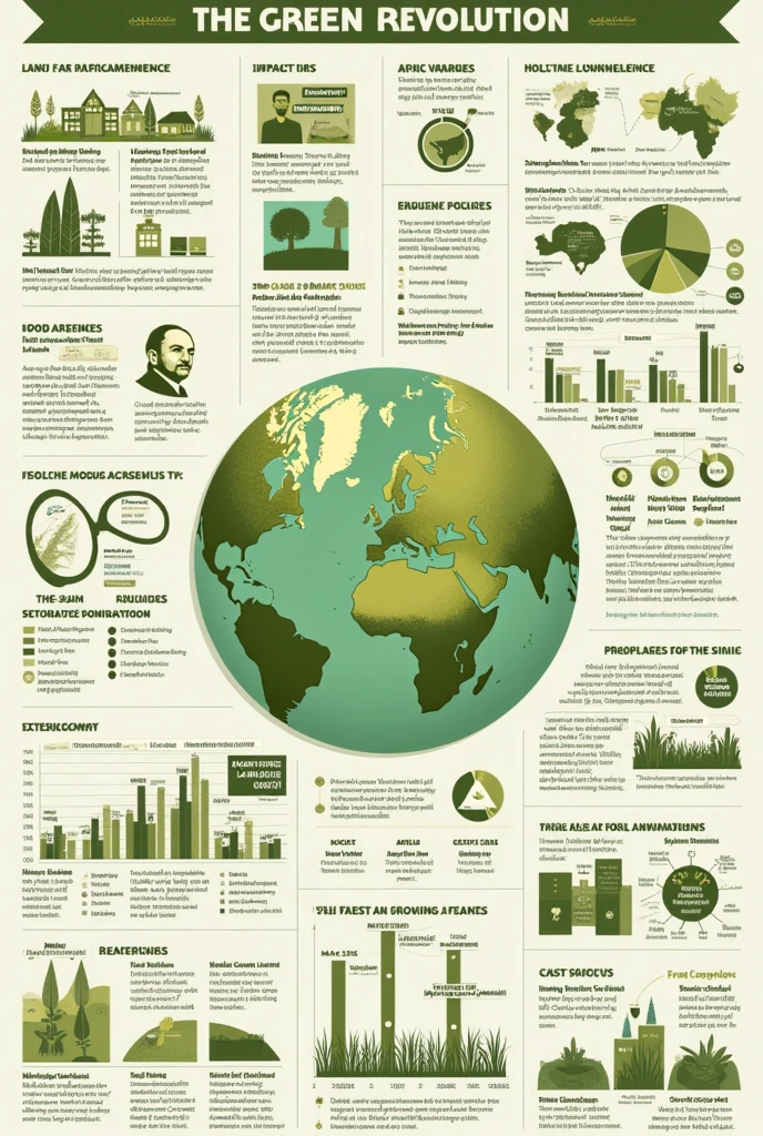 Diagram or graphic organizer that represents the green revolution
