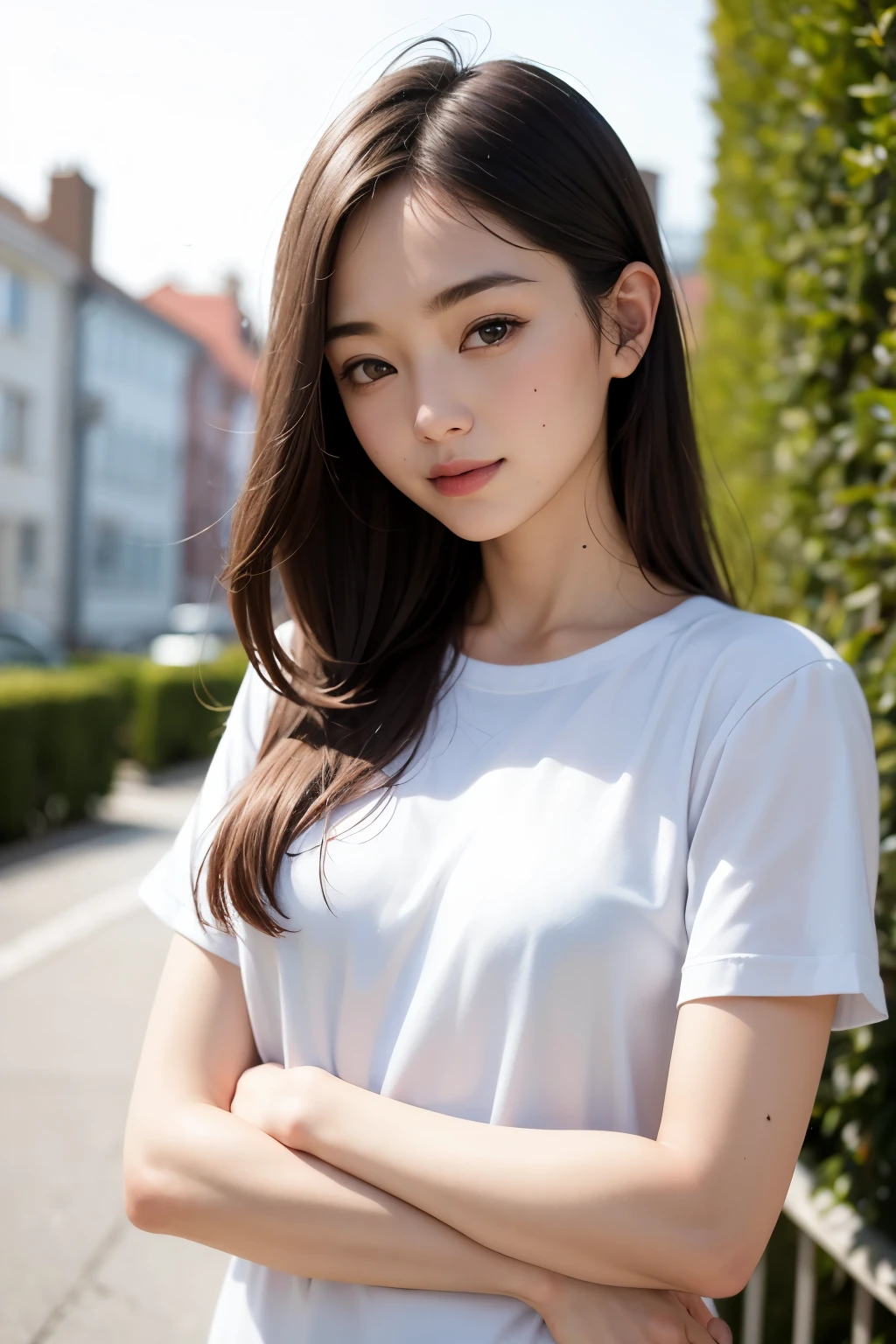 (masterpiece, Highest quality),one person&#39;s, alone, hyper Realistic, Realistic,Realistic, Looking at the audience, Light brown eyes:1.4,Brunette Short Bob Hair with highly detailed shiny hair, Brightly colored winter clothes, Lepangas:1.4), Plein Air, Mouth closed, Upper Body、big chest eye、eyelash、{Huge|big|非常にbig|Mega} chest:2, chestの谷間:2、{Huge|big|expensive|Mega} chest:2, chestの谷間:2、The huge windows overlook the strait valley.、(((big chest eye、Short Bob Hair、Glowing Skin、Shiny Hair、Student Highlights、Gazing at the audience、She is very beautiful and cute、Listen carefully、Long neck、smile、Close your mouth and smile、bangsと美しい歯、bangs、Perfect Anatomy)))、Ideal body type、（Snowy tree-lined road in winter in Norway, Out of focus background）、美しいLong neck:1.4、Very attractive, 美しくてかわいいVery attractive女性、
