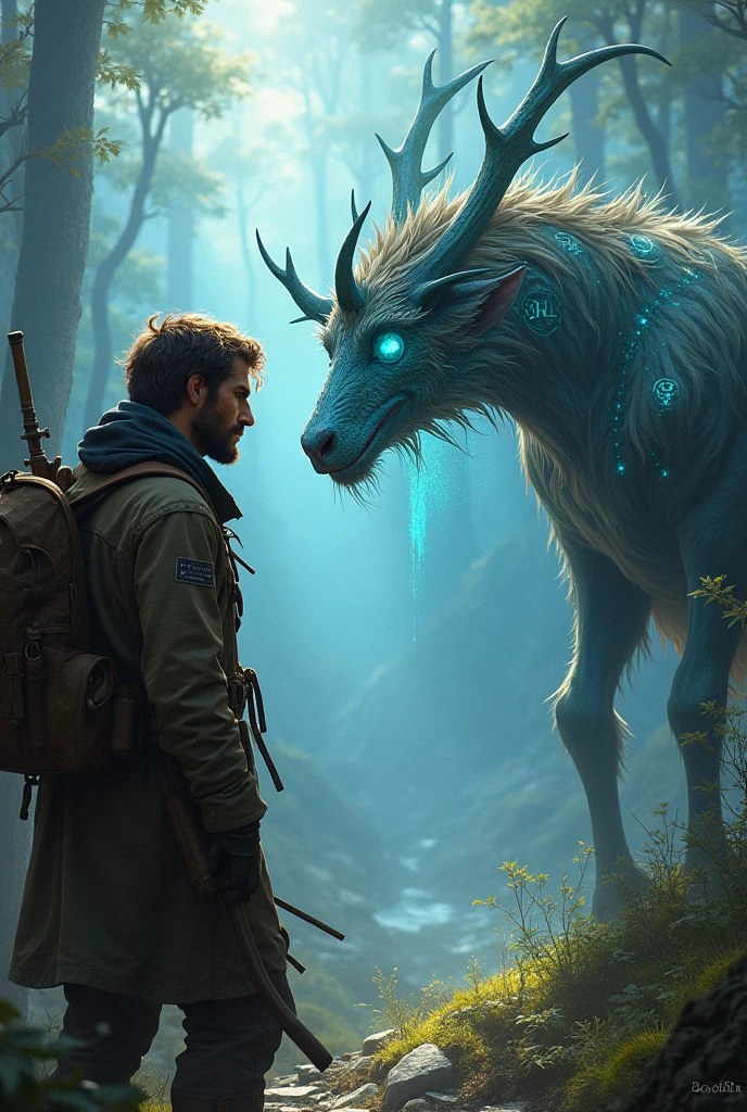 Then the hunter saw a magical creature