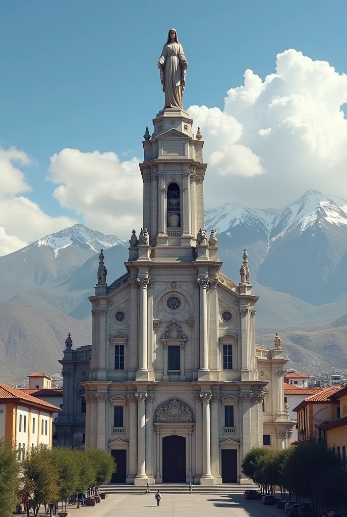 The Cathedral of Arequipa with the Virgin of Chapi
