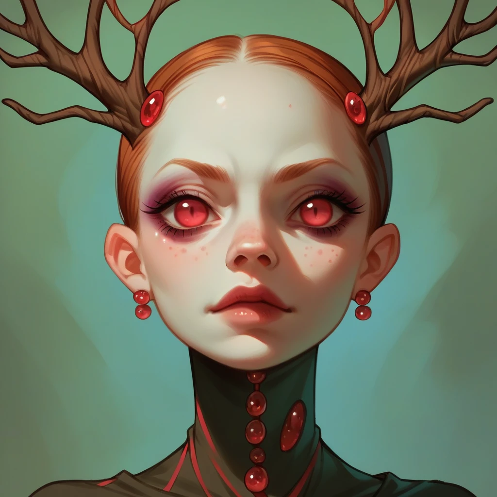 score_9, score_8_up, score_7_up, score_6_up, bg4, fierce Jackalope, antlers, short hair. purple black and fuchsia, creature gore
