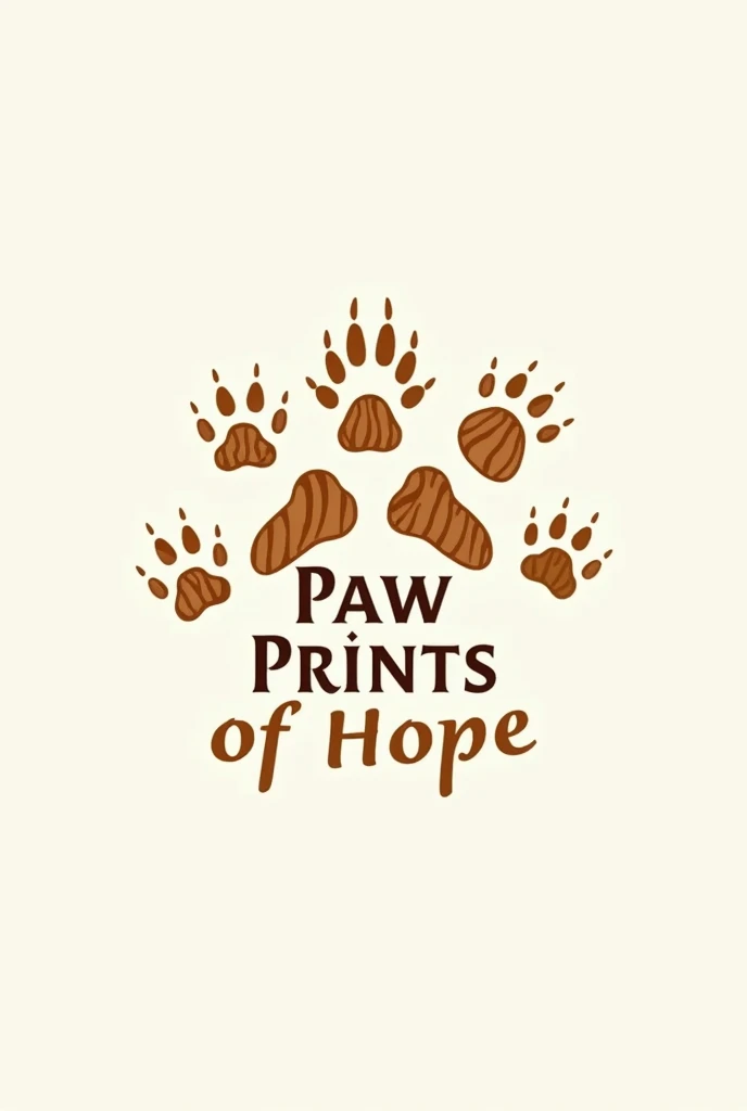 GIVE ME A LOGO Paw Prints of Hope FROM REAL DOMESTIC ANIMALS


