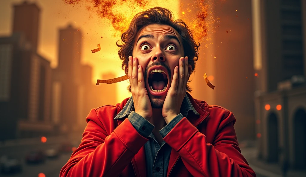 Subject: A person (representing the viewer) with an expression of surprise, holding their hands to their face as if shocked by the revelation.
Background: A blurred cityscape or modern setting, contrasting the ancient teachings with contemporary life.
Colors: Bright reds and yellows to convey urgency, with a darker background to make the subject pop.
Text Elements:
Main Text: "Urgent!" in bold, red font at the top.
Subtext: "Must-Know Teachings!" in a white, eye-catching font at the bottom.
Visual Style: High-energy, vibrant, and slightly exaggerated facial expression for emphasis.
Graphics/Illustrations: Overlay of ancient symbols or scrolls subtly in the background to tie in the theme of the Minor Prophets.
Composition: The surprised person on one side and text balanced on the other side, creating tension and focus.
Effects: Motion lines or bursts around the person to denote excitement and urgency.
Emotions/Feelings: Surprise and eagerness, encouraging viewers to click and learn.
Reference Images: Expression images and urban backgrounds.