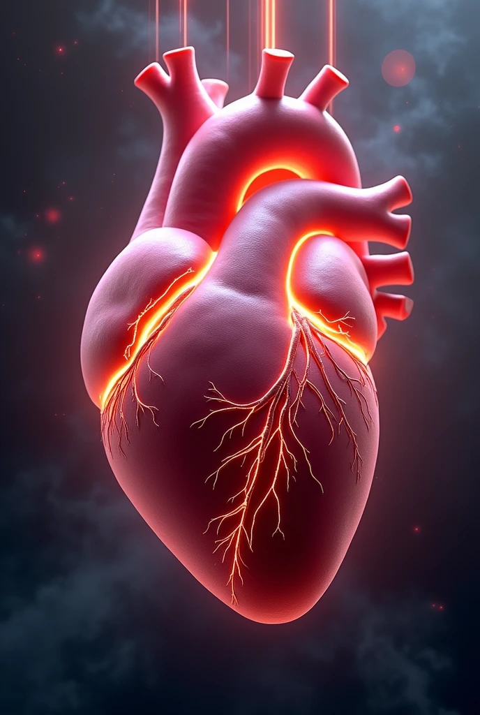 Create an image that represents the heart as the center of intelligence
