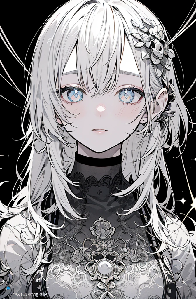 Character sheet, ultra-detailed complex 3d rendering with porcelain profile of Vietnamese character, maximalist beautiful studio soft light, rim lighting, vibrant details, lace, hyper-realistic, hand, facial muscles, electric wires, microchip, elegant, beautiful background, octane, H.R. style giger, ((sunkissed)), cute, sparkles, ((crisp lineart)), (clean lineart), ((perfect 8k HD wallpaper), ((looking at viewer)), super cute girl, (focus on face)