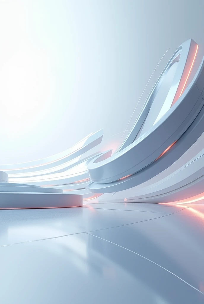 Futuristic design with representation of movement and geometric shapes