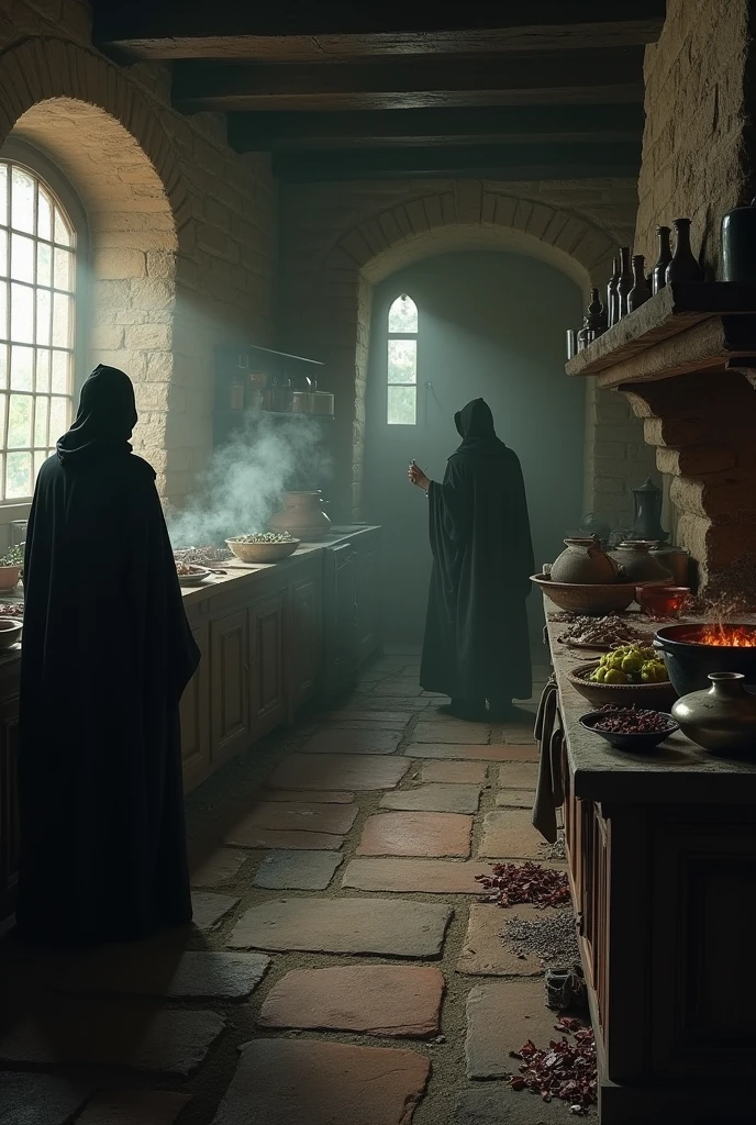 Images of Old European Kitchens, with Scenes of Strange Recipes and Poisonings