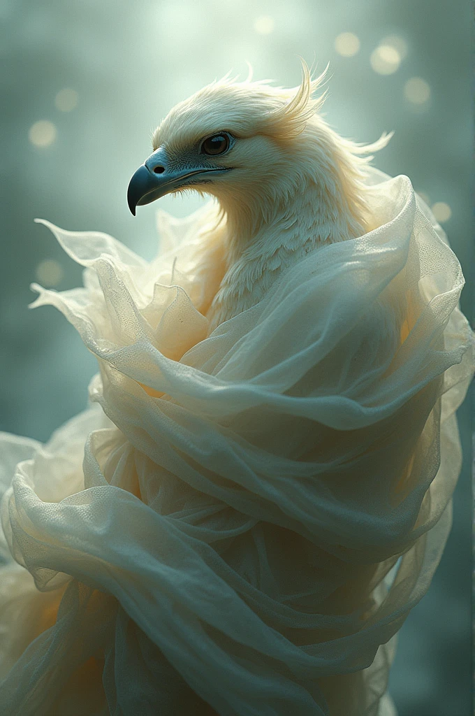Bird wrapped in a cloth