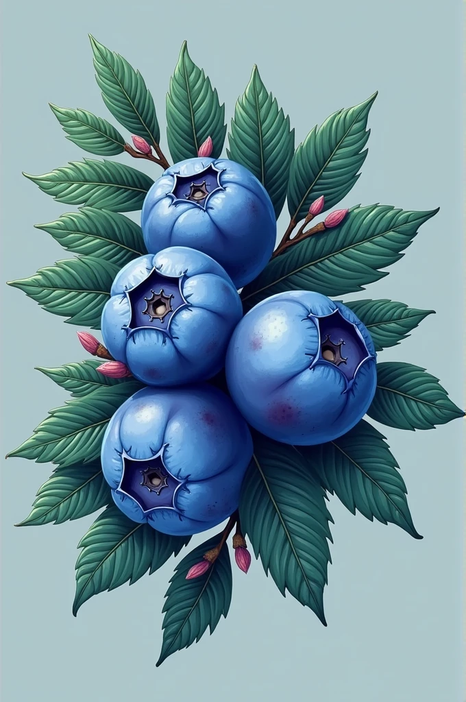 Well I want you to make me a logo that is about blueberries and has the letters M ,C but they look like part of the blueberry branches