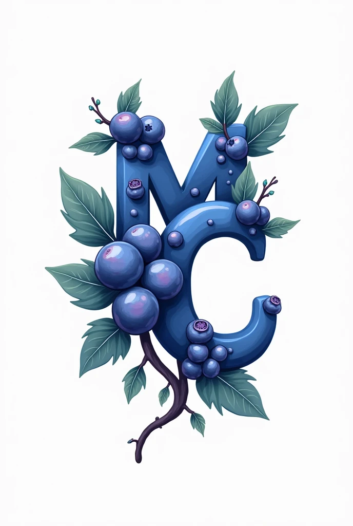 Well I want you to make me a logo that is about blueberries and has the letters M ,C but they look like part of the blueberry branches