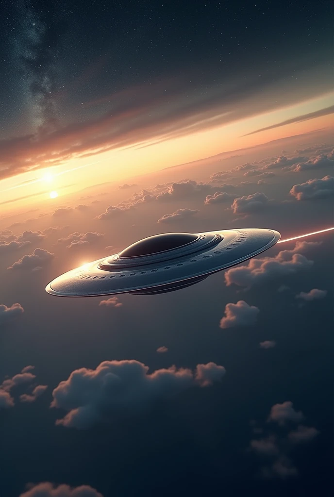 A UFO heading to a honeymoon