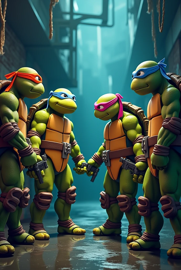 Among us and ninja turtles and among us