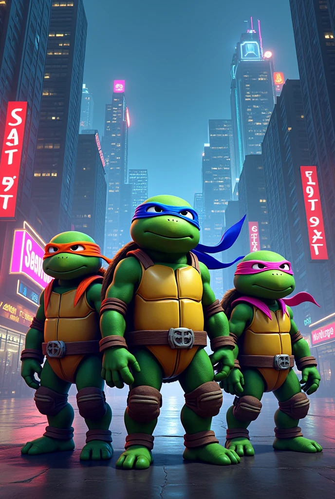 Among us characters and ninja turtles and among us characters
