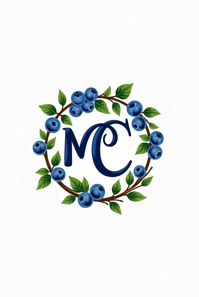 Well I want you to make me a logo that is about blueberries and has the letters M ,C but they look like part of the blueberry branches