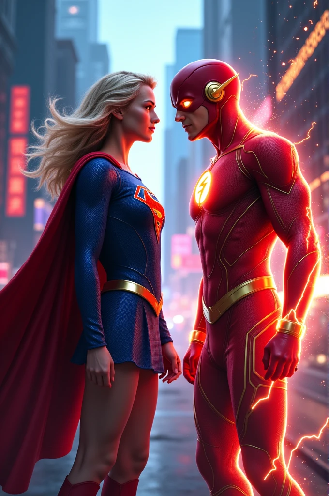 Beso de flash y Supergirl, de CW