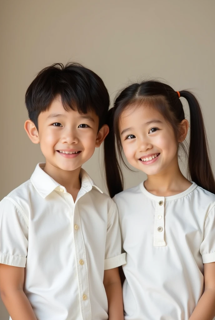 Cute boy and girl pic white shirt