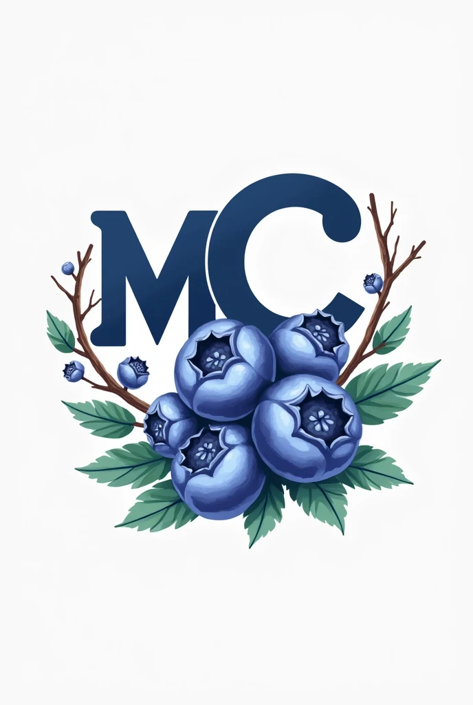 Well I want you to make me a logo that is about blueberries and has the letters M ,C but they look like part of the blueberry branches