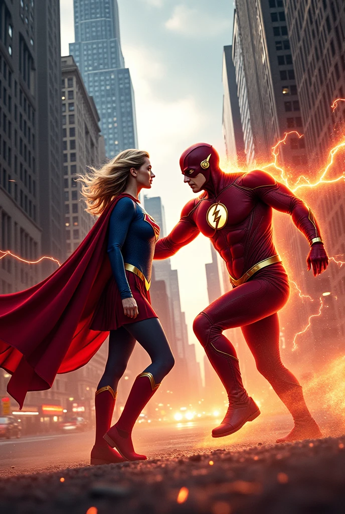 Beso de flash y Supergirl, de CW