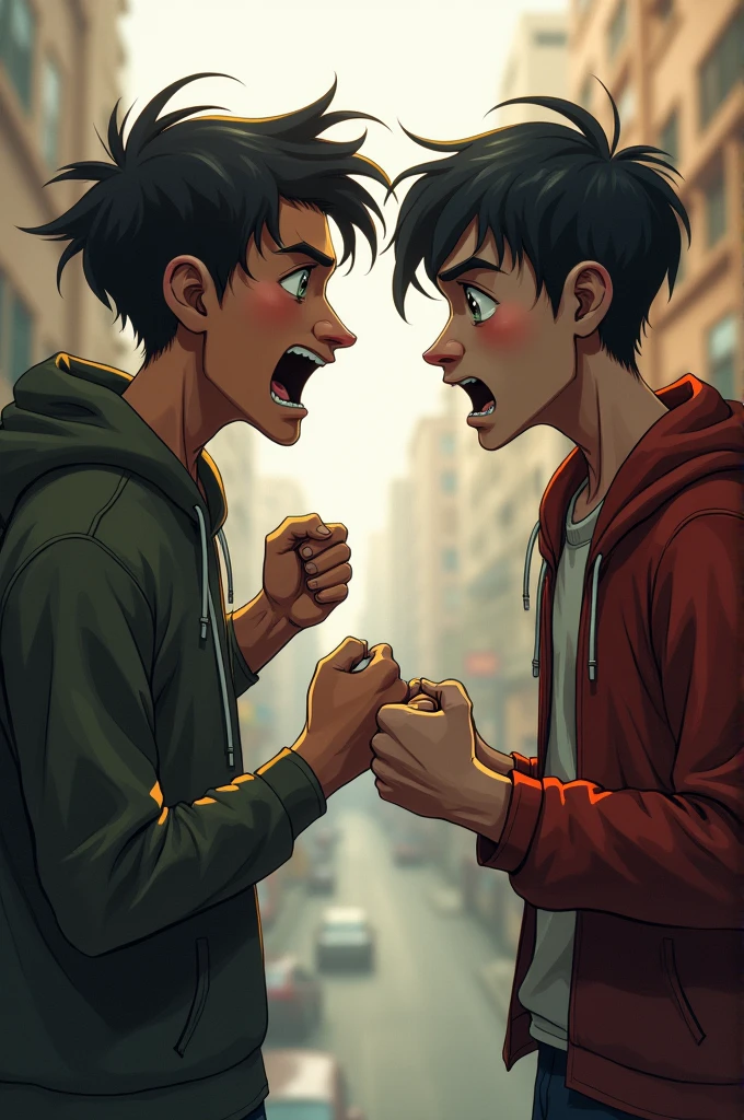Henry stickman arguing with his friend