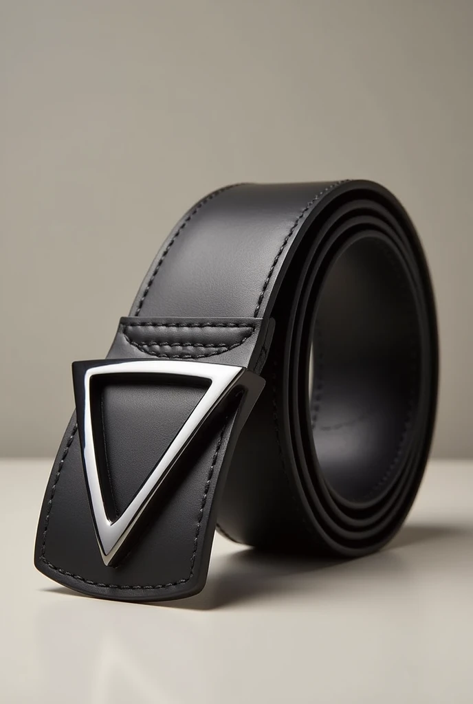 A luxury design premium leather belt with v logo lock showcasing VELENZIA brand
